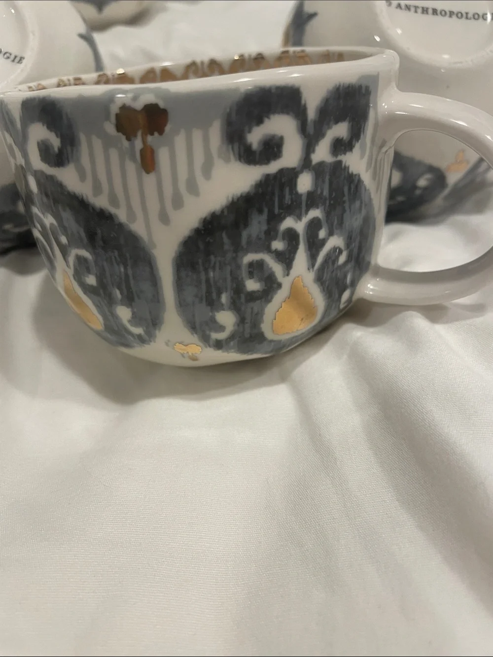 Set of 4 Anthropologie Tanja Mugs